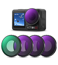 DJI Osmo Action 4 & Osmo Action 5 Pro Action Camera Filter Set CPL + ND8 + ND16 + ND32 Screw On Polarizing Neutral Density Filter HD Optical Glass / Multi-Coated / Metal Frame DJI Osmo Action 4 & Osmo Action 5 Pro Action Camera Filter Set CPL + ND8 + ND16 + ND32 Screw On Polarizing Neutral Density Filter HD Optical Glass / Multi-Coated / Metal Frame